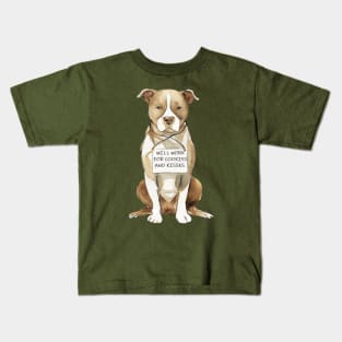 Cookies & Kisses Pittbull Kids T-Shirt